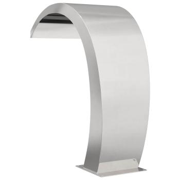 Poolbrunnen Edelstahl 60 x 30 x 70 cm Silber