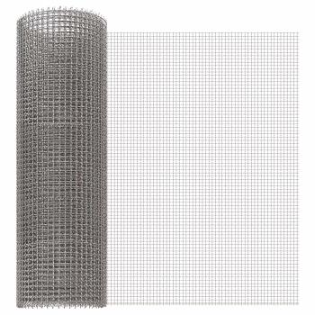 ARDEBO.de - Mesh Bildschirm 40 x 1000 cm 3 Mesh Edelstahl 201 Silber