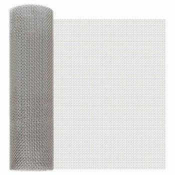 ARDEBO.de - Mesh Bildschirm 6 Mesh 40 x 200 cm Edelstahl 201 Silber