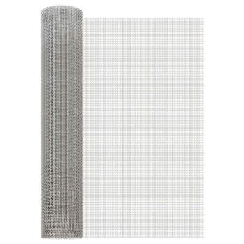 ARDEBO.de - Mesh Bildschirm 60 x 500 cm 6 Mesh Edelstahl 201 Silber