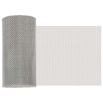 ARDEBO.de - Mesh Bildschirm 20 x 500 cm 8 Mesh Edelstahl 201 Silber
