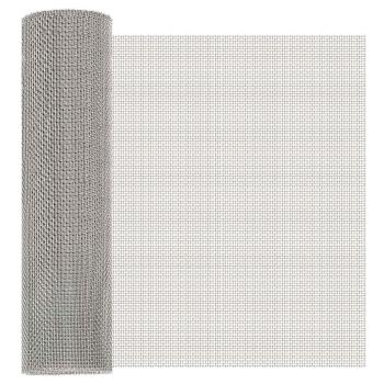 ARDEBO.de - Mesh Bildschirm 40 x 500 cm 8 Mesh Edelstahl 201 Silber