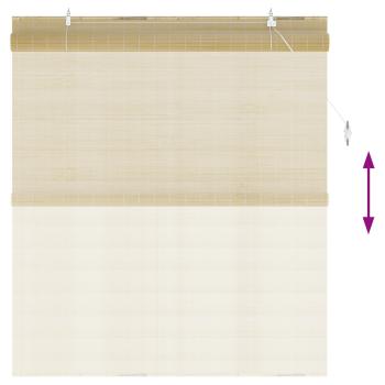 Rollo Natur 130 x 160 cm Bambus