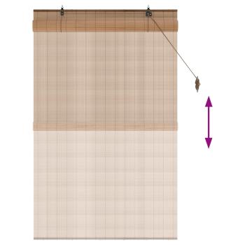 Rollo Braun 90 x 160 cm Bambus