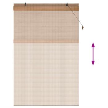 Rollo Braun 130 x 220 cm Bambus