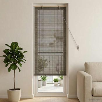 ARDEBO.de - Rollo Grau 40 x 220 cm Bambus