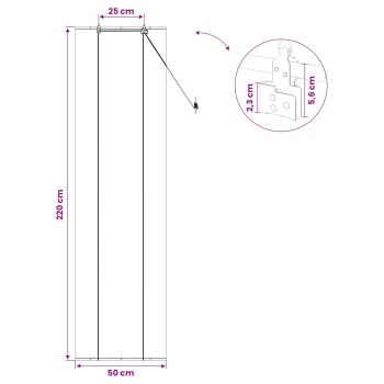 Rollo Grau 50 x 220 cm Bambus