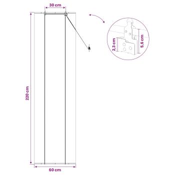 Rollo Grau 60 x 220 cm Bambus