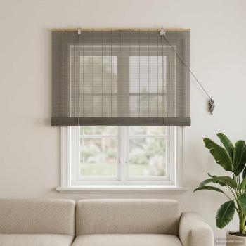 ARDEBO.de - Rollo Grau 100 x 160 cm Bambus