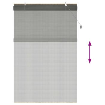 Rollo Grau 140 x 220 cm Bambus