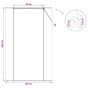 Rollo Grau 140 x 220 cm Bambus