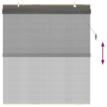 Rollo Grau 150 x 160 cm Bambus