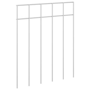 Gartenzaun-Paneel 24 stk. 25 x 30 cm Verzinkter Stahl Silber
