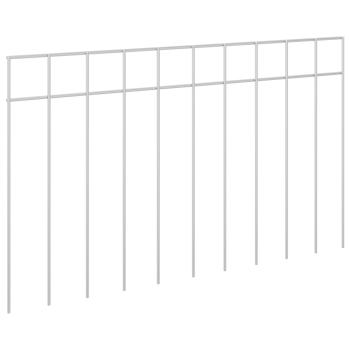 Gartenzaun-Paneel 48 stk. 50 x 30 cm Verzinkter Stahl Silber
