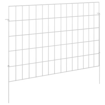 Gartenzaun mit Pfählen 24 stk. 75 x 50 cm Verzinkter Stahl