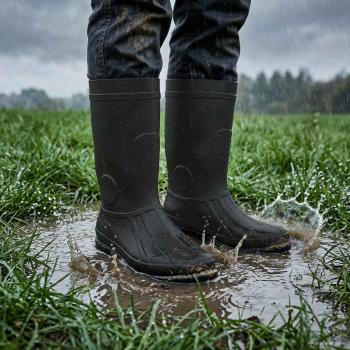 ARDEBO.de - Regenstiefel PVC Größe 46 Schwarz