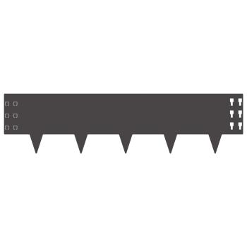Raseneinfassung 20 stk. 100 x 25 cm Stahl Schwarz