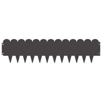 Raseneinfassung 10 stk. 103 x 25 cm Stahl Schwarz