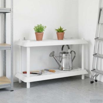 ARDEBO.de - Regaleinheit 2 Ebenen 100 x 40 x 55,5 cm PP Weiß