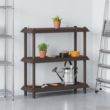 Regaleinheit 3 Ebenen 100 x 40 x 96 cm PP Braun