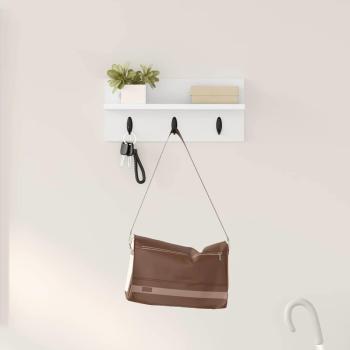 ARDEBO.de - Wandmontierter nachttisch Wandhalterung Weiß 40 x 10,5 x 18 cm
