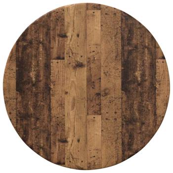 Tischplatte Ø 40 x 1,5 cm Rund Holzwerkstoff Altholz