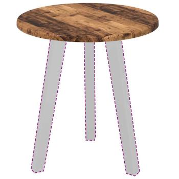 Tischplatte Ø 40 x 1,5 cm Rund Holzwerkstoff Altholz