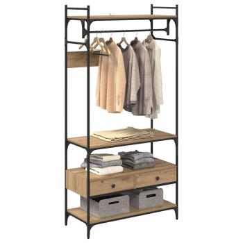 Kleiderschrank Artisan-Eiche 89 x 39 x 184.5 cm Holzwerkstoff