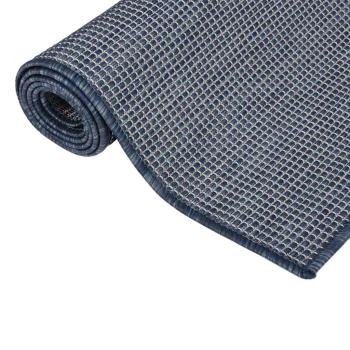 Outdoor-Teppich Flachgewebe 80x150 cm Blau