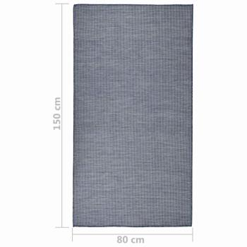 Outdoor-Teppich Flachgewebe 80x150 cm Blau