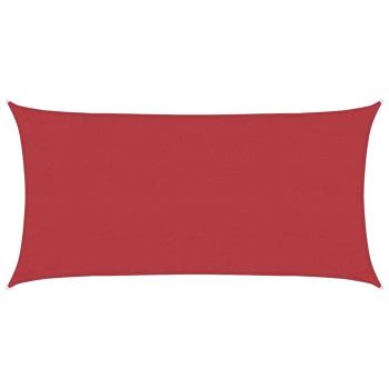 Sonnensegel 160 g/m² Rot 4x7 m HDPE