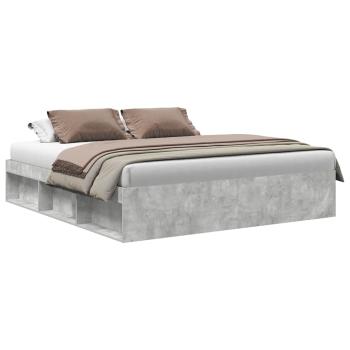 Bettgestell Betongrau 200x200 cm
