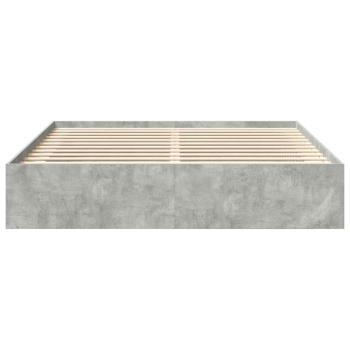 Bettgestell Betongrau 200x200 cm