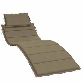 Sonnenliegen-Auflage Melange Taupe 186x58x4 cm Stoff