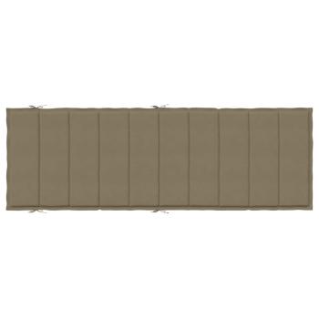 Sonnenliegen-Auflage Melange Taupe 186x58x4 cm Stoff