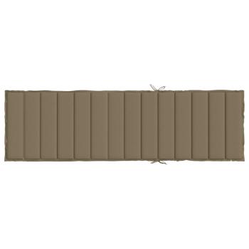 Sonnenliegen-Auflage Melange Taupe 200x60x4 cm Stoff
