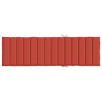 Sonnenliegen-Auflage Melange Rot 200x60x4 cm Stoff