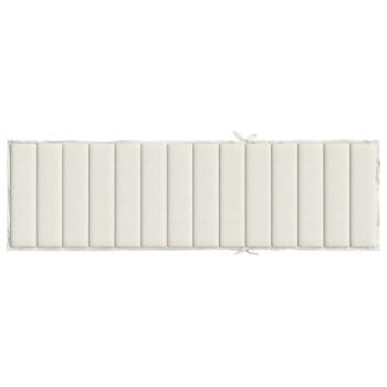 Sonnenliegen-Auflage Melange Creme 200x70x4 cm Stoff