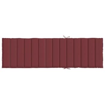 Sonnenliegen-Auflage Melange Weinrot 200x70x4 cm Stoff