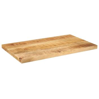 Tischplatte 60x30x2,5 cm Rechteckig Raues Massivholz Mango