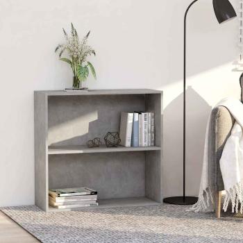 ARDEBO.de - B?cherregal 2 F?cher Betongrau 80x30x76,5 cm Holzwerkstoff