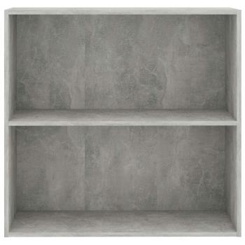 B?cherregal 2 F?cher Betongrau 80x30x76,5 cm Holzwerkstoff