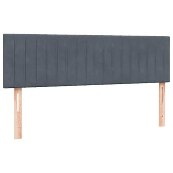 Boxspringbett mit Matratze Dunkelgrau 160x210 cm Samt