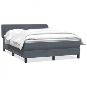 ARDEBO.de - Boxspringbett mit Matratze Dunkelgrau 160x210 cm Samt