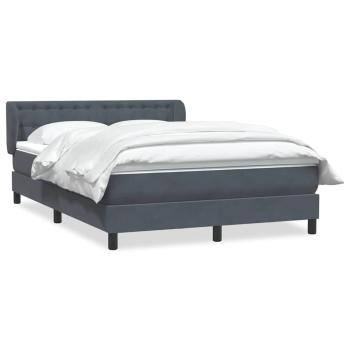 Boxspringbett mit Matratze Dunkelgrau 160x210 cm Samt