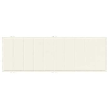 Sonnenliegen-Auflage Melange Creme 186x58x4 cm Stoff