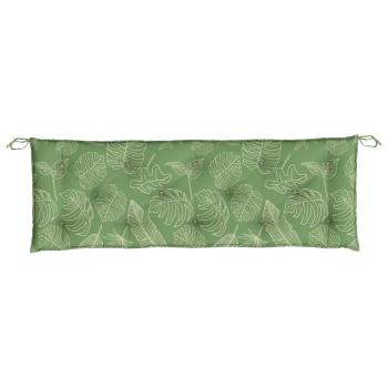 Gartenbank-Auflagen 2 Stk. Blattmuster 150x50x7 cm Stoff