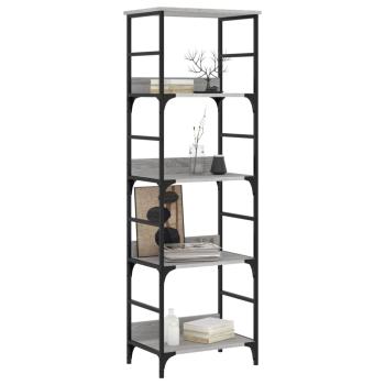 B?cherregal Grau Sonoma 50x33x153 cm Holzwerkstoff