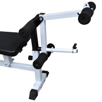 Hantelbank mit Ablage, Langhantel und Kurzhantel-Set 90 kg
