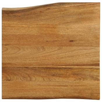 ARDEBO.de - Tischplatte mit Baumkante 60x60x2,5 cm Massivholz Mango